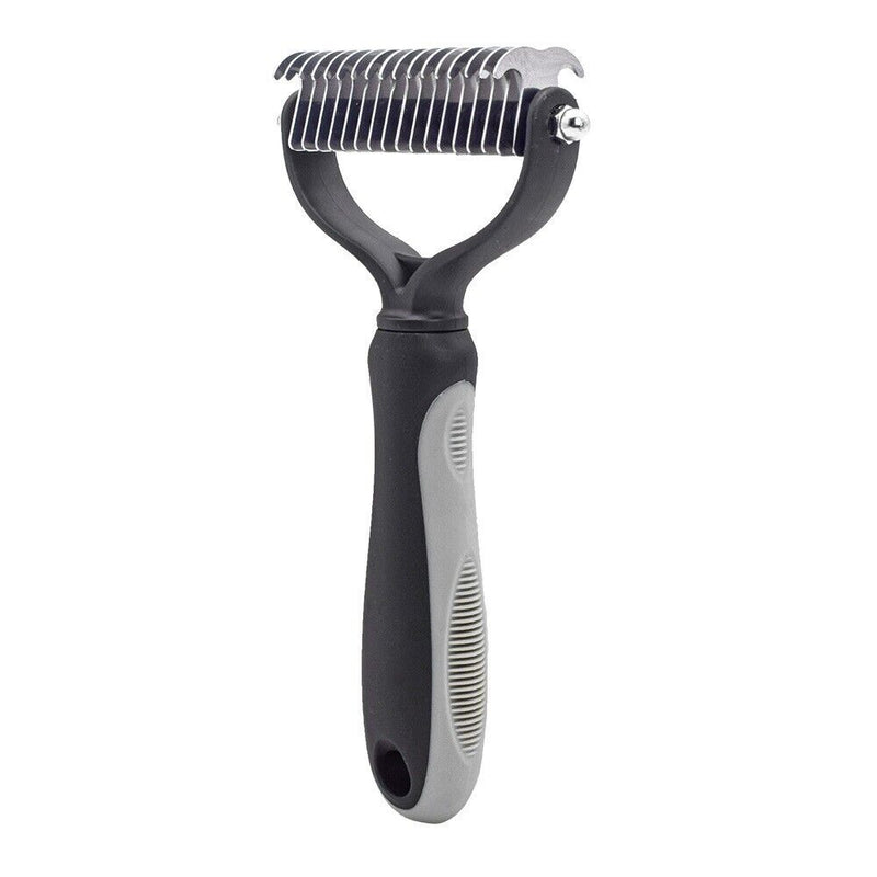 Pet Grooming Brush | Professional Pet Grooming Tool 2 Sided Undercoat Dog Cat Shedding Comb Brush Pet