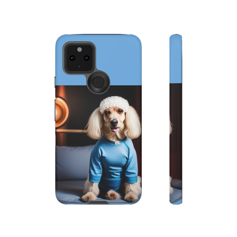 Blue Boy Poodle Tough Cases. All iPhone 15, 14, 13, 12, 11, X, 8 , Google Pixel 7, 6, 5, Samsung Galaxy 23, 22, 21, 20, 10