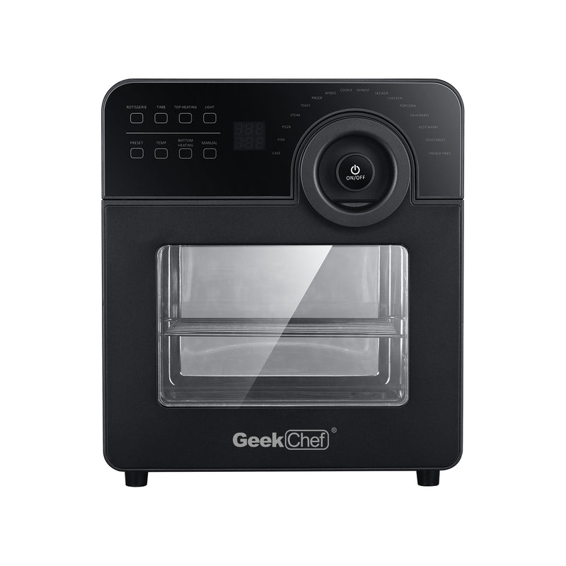 GRILL Reinigung Geek Chef Air Fryer, Convection Toaster Oven with French Doors, Stainless Steel 4 Slice Toaster Convection Airfryer Countertop Oven, Roast, Reheat,Fry Oil-Free, 4 Accessories & Recipes | New Gadgets