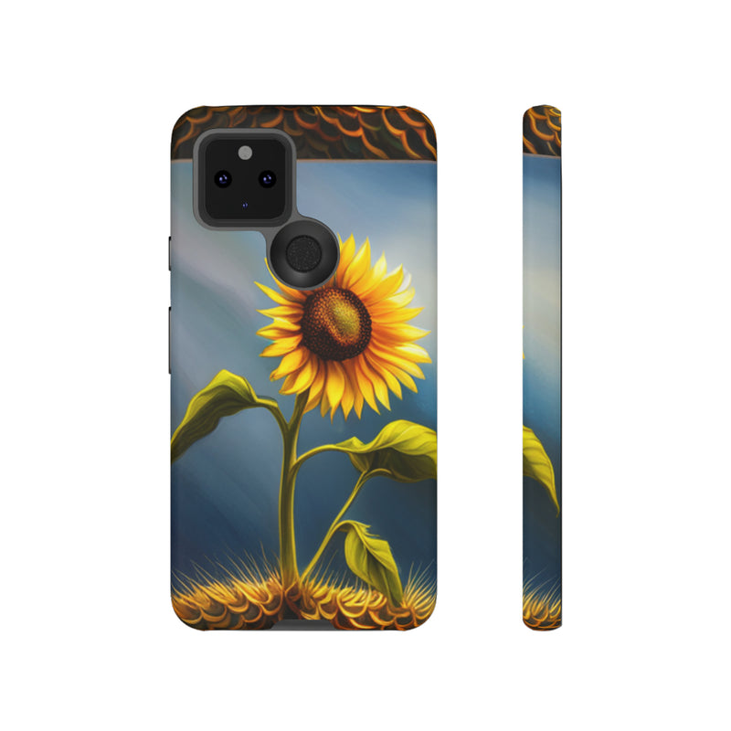 Sunflower In A Shelf Tough Cases  All iPhone 15, 14, 13, 12, 11, X, 8 , Google Pixel 7, 6, 5, Samsung Galaxy 23, 22, 21, 20, 10