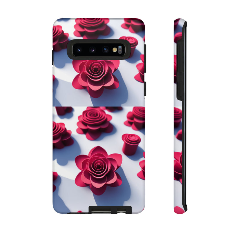 Pink Rouses Tough Cases  All iPhone 15, 14, 13, 12, 11, X, 8 , Google Pixel 7, 6, 5, Samsung Galaxy 23, 22, 21, 20, 10