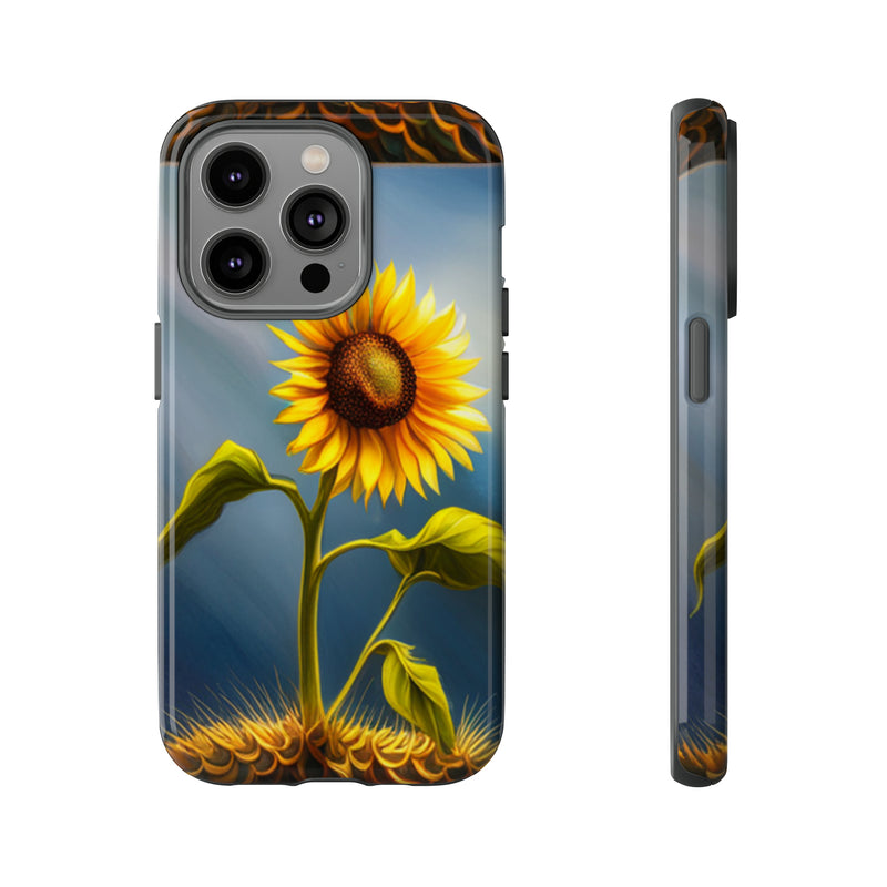 Sunflower In A Shelf Tough Cases  All iPhone 15, 14, 13, 12, 11, X, 8 , Google Pixel 7, 6, 5, Samsung Galaxy 23, 22, 21, 20, 10