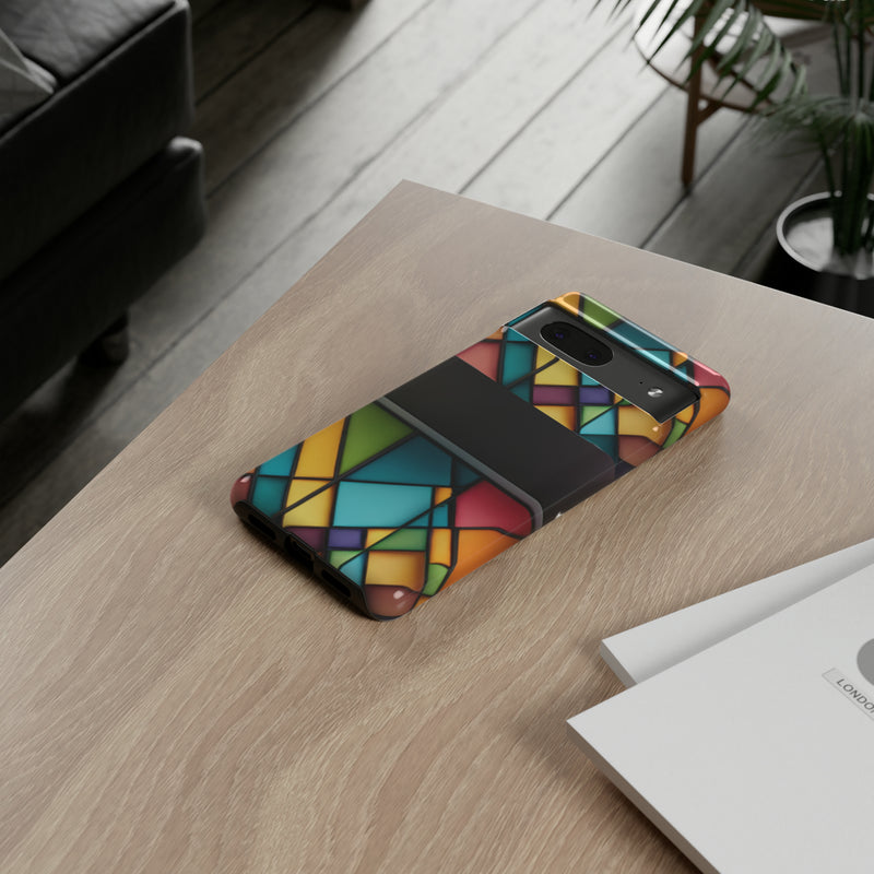 Geometric Patterns Tough Cases  All iPhone 15, 14, 13, 12, 11, X, 8 , Google Pixel 7, 6, 5, Samsung Galaxy 23, 22, 21, 20, 10