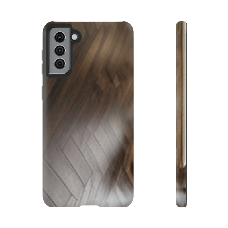 Shine Brown Floor Tough Cases. All iPhone 15, 14, 13, 12, 11, X, 8 , Google Pixel 7, 6, 5, Samsung Galaxy 23, 22, 21, 20, 10