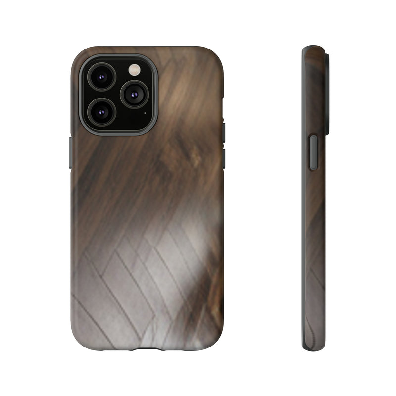 Shine Brown Floor Tough Cases. All iPhone 15, 14, 13, 12, 11, X, 8 , Google Pixel 7, 6, 5, Samsung Galaxy 23, 22, 21, 20, 10