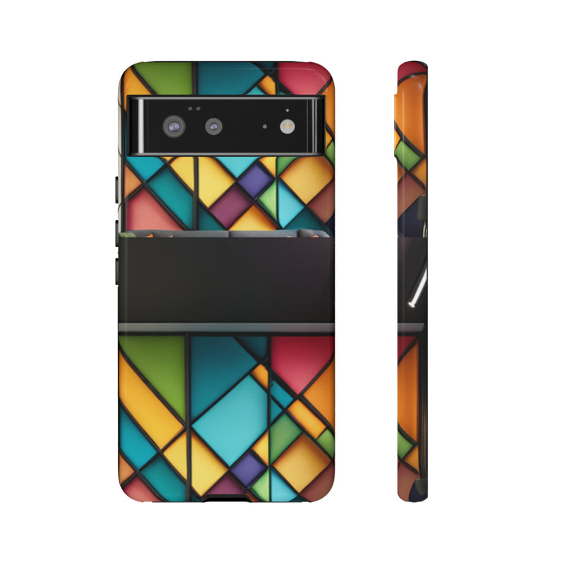 Geometric Patterns Tough Cases  All iPhone 15, 14, 13, 12, 11, X, 8 , Google Pixel 7, 6, 5, Samsung Galaxy 23, 22, 21, 20, 10