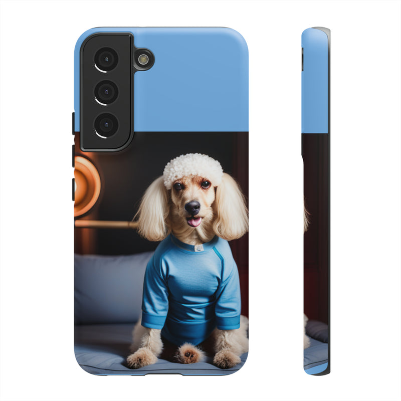 Blue Boy Poodle Tough Cases. All iPhone 15, 14, 13, 12, 11, X, 8 , Google Pixel 7, 6, 5, Samsung Galaxy 23, 22, 21, 20, 10