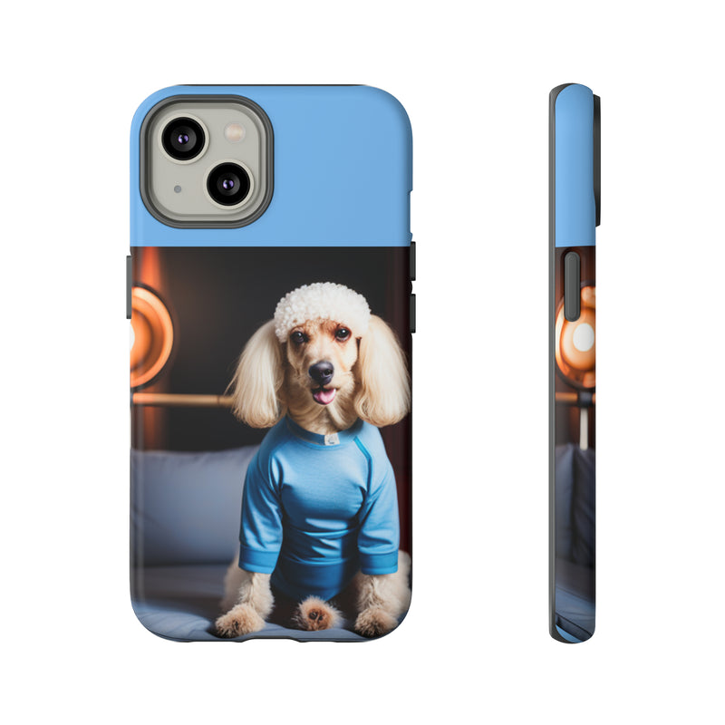 Blue Boy Poodle Tough Cases. All iPhone 15, 14, 13, 12, 11, X, 8 , Google Pixel 7, 6, 5, Samsung Galaxy 23, 22, 21, 20, 10