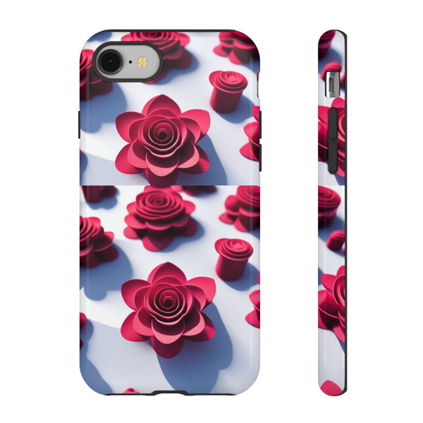 Pink Rouses Tough Cases  All iPhone 15, 14, 13, 12, 11, X, 8 , Google Pixel 7, 6, 5, Samsung Galaxy 23, 22, 21, 20, 10