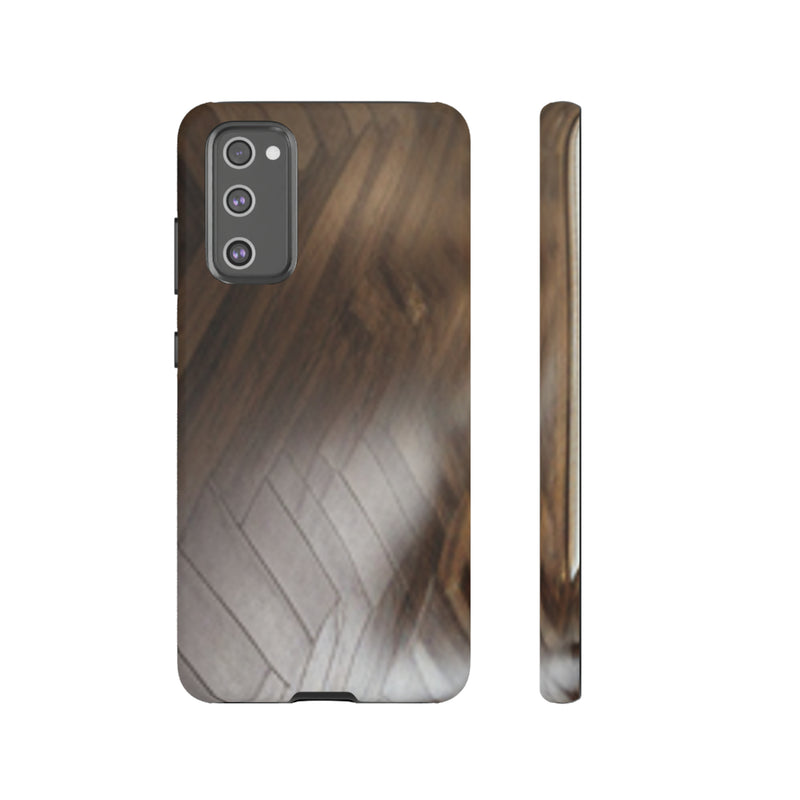 Shine Brown Floor Tough Cases. All iPhone 15, 14, 13, 12, 11, X, 8 , Google Pixel 7, 6, 5, Samsung Galaxy 23, 22, 21, 20, 10