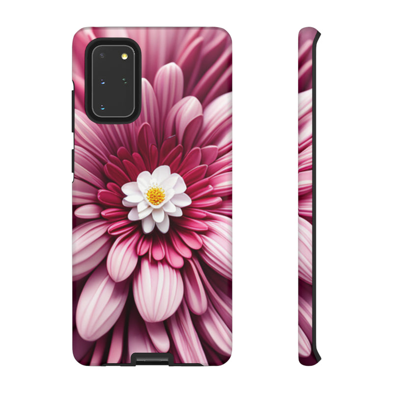 Pink Flower Tough Cases  All iPhone 15, 14, 13, 12, 11, X, 8 , Google Pixel 7, 6, 5, Samsung Galaxy 23, 22, 21, 20, 10