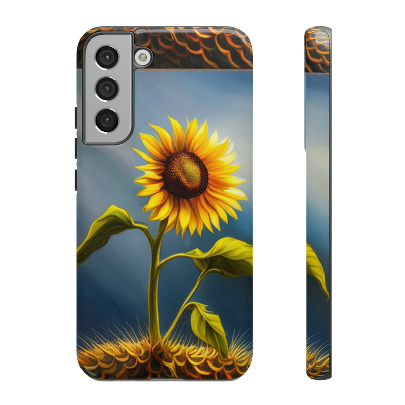 Sunflower In A Shelf Tough Cases  All iPhone 15, 14, 13, 12, 11, X, 8 , Google Pixel 7, 6, 5, Samsung Galaxy 23, 22, 21, 20, 10