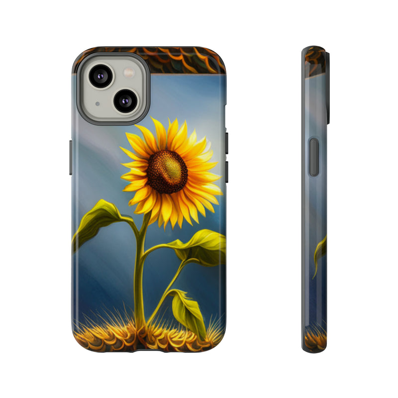 Sunflower In A Shelf Tough Cases  All iPhone 15, 14, 13, 12, 11, X, 8 , Google Pixel 7, 6, 5, Samsung Galaxy 23, 22, 21, 20, 10