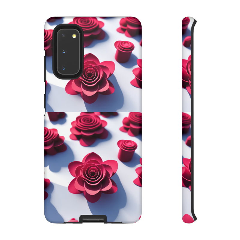 Pink Rouses Tough Cases  All iPhone 15, 14, 13, 12, 11, X, 8 , Google Pixel 7, 6, 5, Samsung Galaxy 23, 22, 21, 20, 10