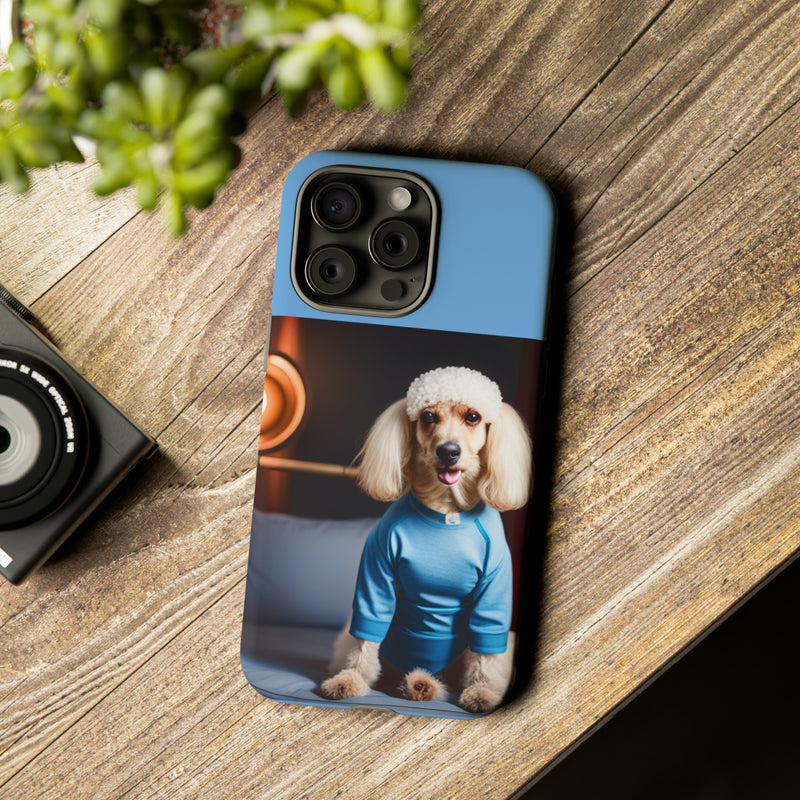 Blue Boy Poodle Tough Cases. All iPhone 15, 14, 13, 12, 11, X, 8 , Google Pixel 7, 6, 5, Samsung Galaxy 23, 22, 21, 20, 10