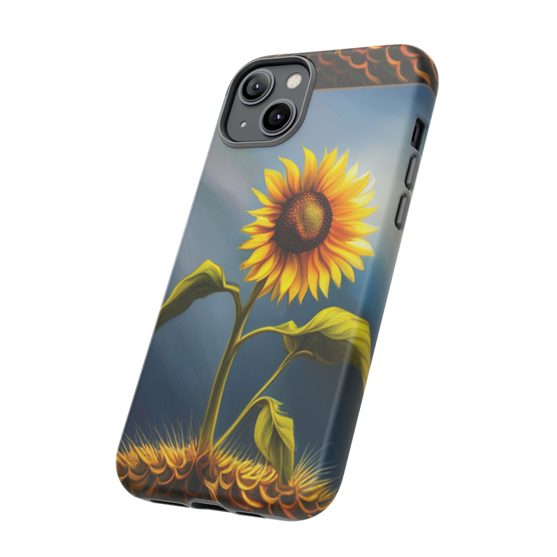 Sunflower In A Shelf Tough Cases  All iPhone 15, 14, 13, 12, 11, X, 8 , Google Pixel 7, 6, 5, Samsung Galaxy 23, 22, 21, 20, 10