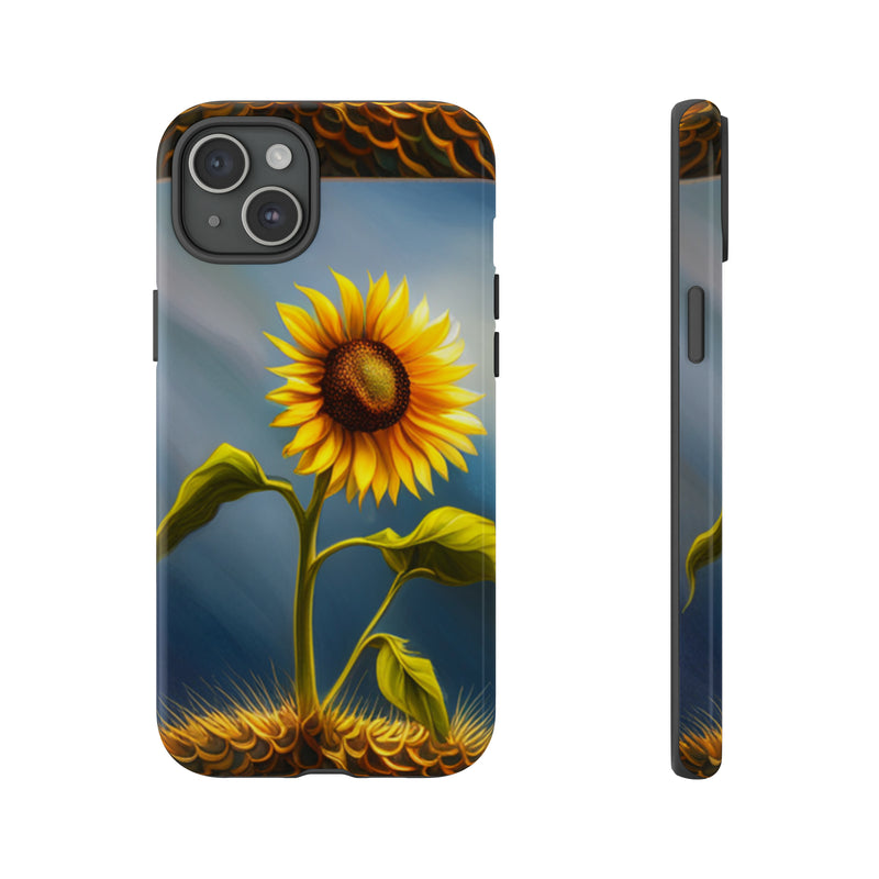 Sunflower In A Shelf Tough Cases  All iPhone 15, 14, 13, 12, 11, X, 8 , Google Pixel 7, 6, 5, Samsung Galaxy 23, 22, 21, 20, 10