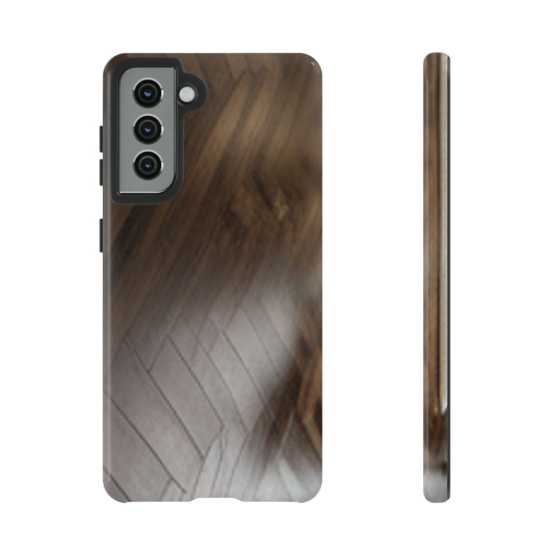 Shine Brown Floor Tough Cases. All iPhone 15, 14, 13, 12, 11, X, 8 , Google Pixel 7, 6, 5, Samsung Galaxy 23, 22, 21, 20, 10