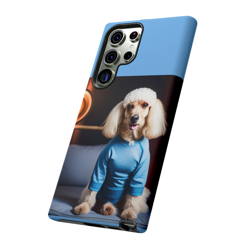 Blue Boy Poodle Tough Cases. All iPhone 15, 14, 13, 12, 11, X, 8 , Google Pixel 7, 6, 5, Samsung Galaxy 23, 22, 21, 20, 10