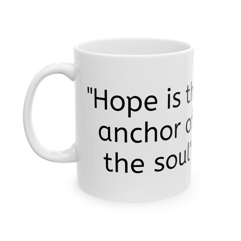 Hope is anchor the soul coffee cup, birthday gift Mug, self care Mug, personal mug, tea bagging mug, pastel colors mug, boho coffee cup