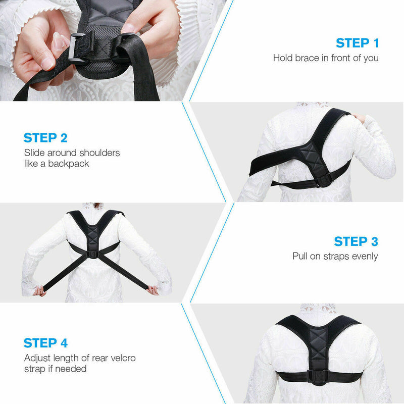 Upper Back Pain Brace Clavicle Support Straightener for Men and Women