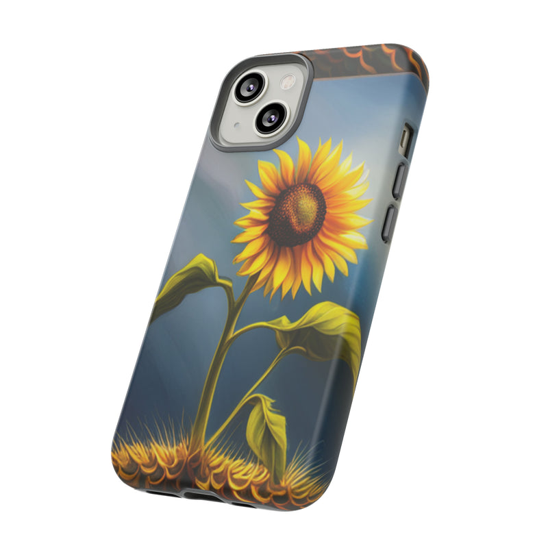 Sunflower In A Shelf Tough Cases  All iPhone 15, 14, 13, 12, 11, X, 8 , Google Pixel 7, 6, 5, Samsung Galaxy 23, 22, 21, 20, 10