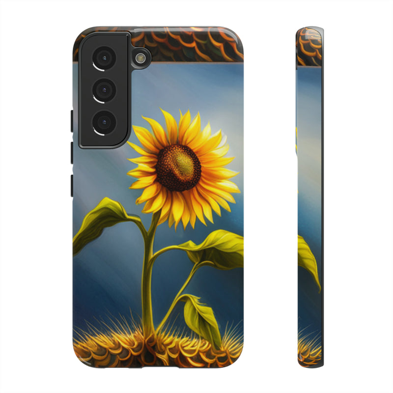 Sunflower In A Shelf Tough Cases  All iPhone 15, 14, 13, 12, 11, X, 8 , Google Pixel 7, 6, 5, Samsung Galaxy 23, 22, 21, 20, 10