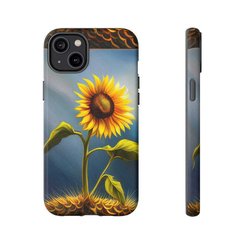 Sunflower In A Shelf Tough Cases  All iPhone 15, 14, 13, 12, 11, X, 8 , Google Pixel 7, 6, 5, Samsung Galaxy 23, 22, 21, 20, 10