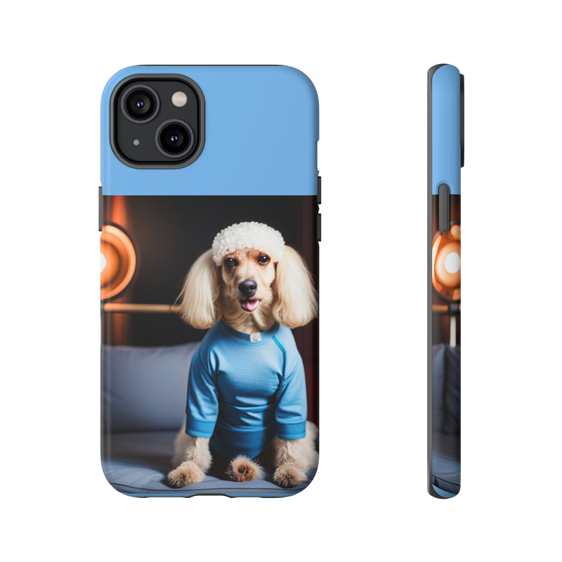 Blue Boy Poodle Tough Cases. All iPhone 15, 14, 13, 12, 11, X, 8 , Google Pixel 7, 6, 5, Samsung Galaxy 23, 22, 21, 20, 10