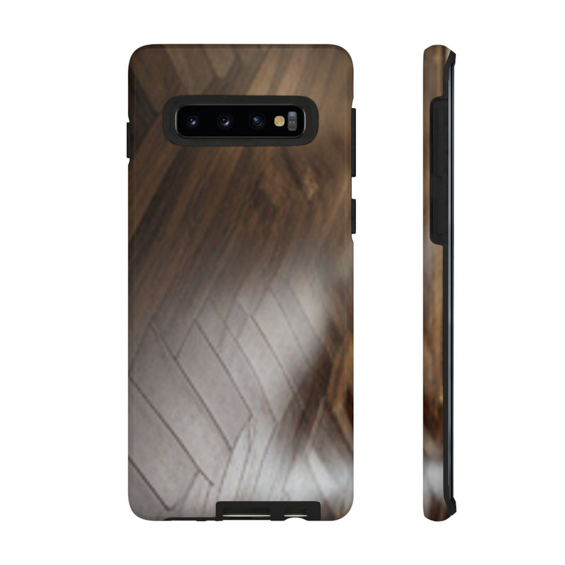 Shine Brown Floor Tough Cases. All iPhone 15, 14, 13, 12, 11, X, 8 , Google Pixel 7, 6, 5, Samsung Galaxy 23, 22, 21, 20, 10