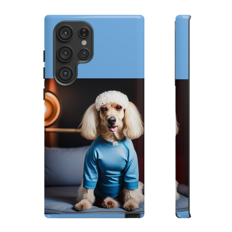 Blue Boy Poodle Tough Cases. All iPhone 15, 14, 13, 12, 11, X, 8 , Google Pixel 7, 6, 5, Samsung Galaxy 23, 22, 21, 20, 10