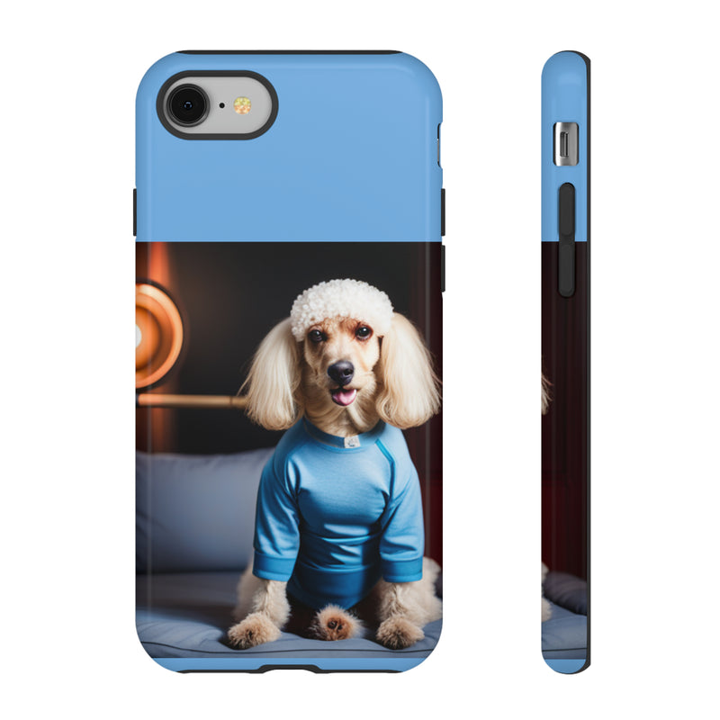 Blue Boy Poodle Tough Cases. All iPhone 15, 14, 13, 12, 11, X, 8 , Google Pixel 7, 6, 5, Samsung Galaxy 23, 22, 21, 20, 10