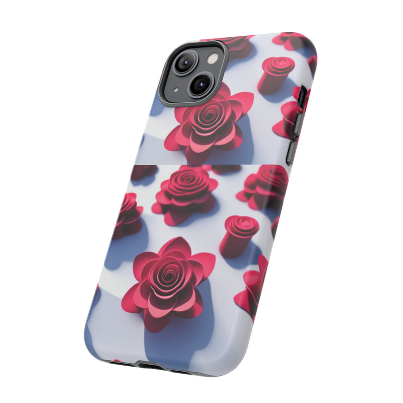 Pink Rouses Tough Cases  All iPhone 15, 14, 13, 12, 11, X, 8 , Google Pixel 7, 6, 5, Samsung Galaxy 23, 22, 21, 20, 10