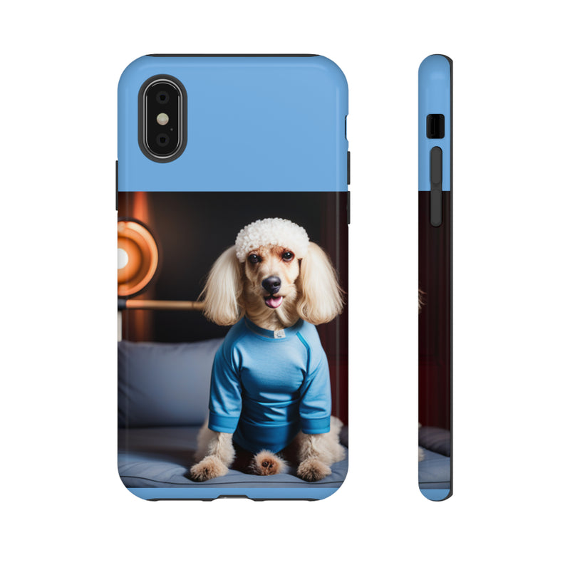 Blue Boy Poodle Tough Cases. All iPhone 15, 14, 13, 12, 11, X, 8 , Google Pixel 7, 6, 5, Samsung Galaxy 23, 22, 21, 20, 10