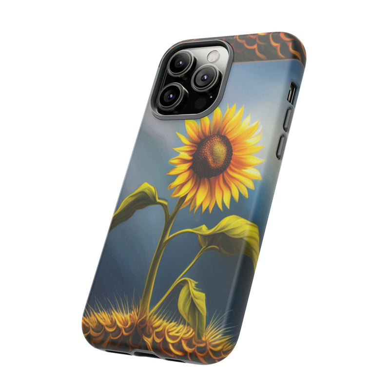 Sunflower In A Shelf Tough Cases  All iPhone 15, 14, 13, 12, 11, X, 8 , Google Pixel 7, 6, 5, Samsung Galaxy 23, 22, 21, 20, 10