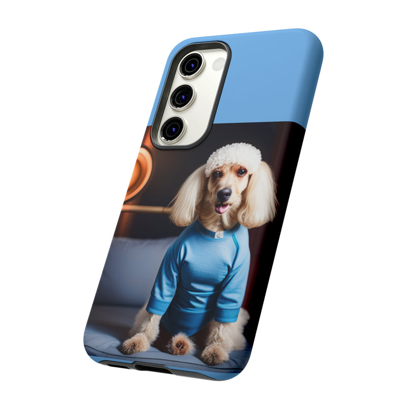 Blue Boy Poodle Tough Cases. All iPhone 15, 14, 13, 12, 11, X, 8 , Google Pixel 7, 6, 5, Samsung Galaxy 23, 22, 21, 20, 10