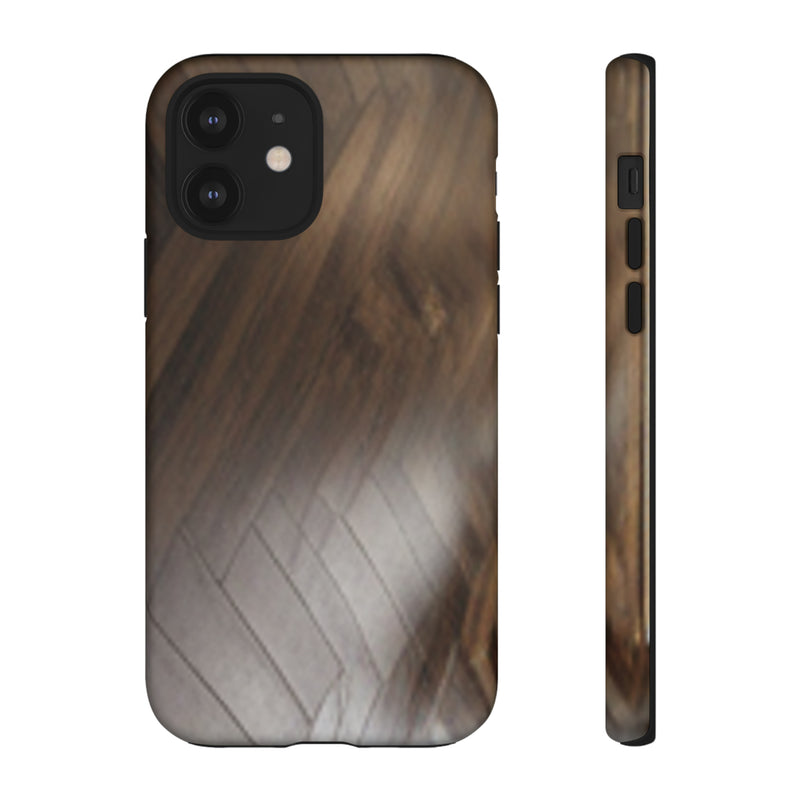 Shine Brown Floor Tough Cases. All iPhone 15, 14, 13, 12, 11, X, 8 , Google Pixel 7, 6, 5, Samsung Galaxy 23, 22, 21, 20, 10