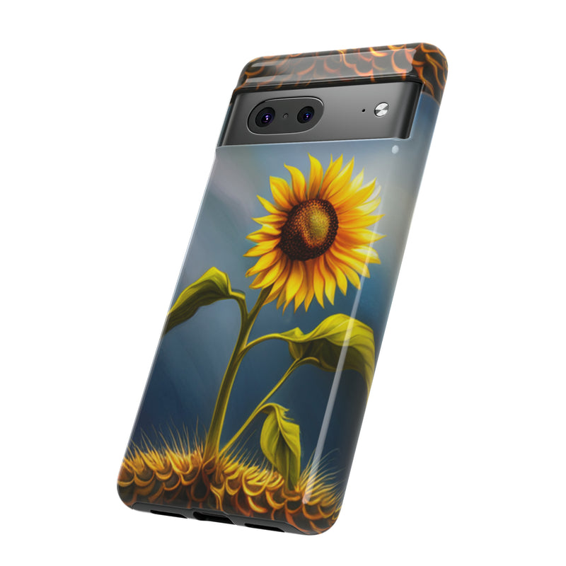 Sunflower In A Shelf Tough Cases  All iPhone 15, 14, 13, 12, 11, X, 8 , Google Pixel 7, 6, 5, Samsung Galaxy 23, 22, 21, 20, 10