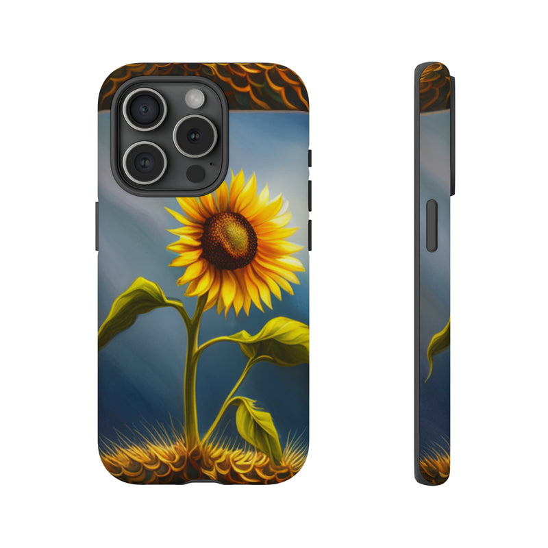 Sunflower In A Shelf Tough Cases  All iPhone 15, 14, 13, 12, 11, X, 8 , Google Pixel 7, 6, 5, Samsung Galaxy 23, 22, 21, 20, 10