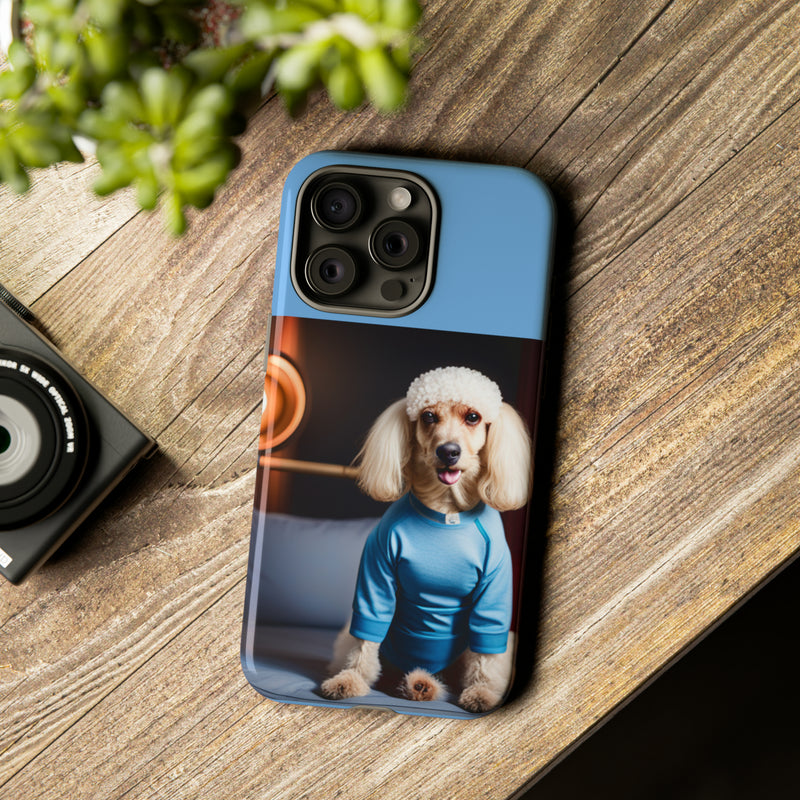 Blue Boy Poodle Tough Cases. All iPhone 15, 14, 13, 12, 11, X, 8 , Google Pixel 7, 6, 5, Samsung Galaxy 23, 22, 21, 20, 10