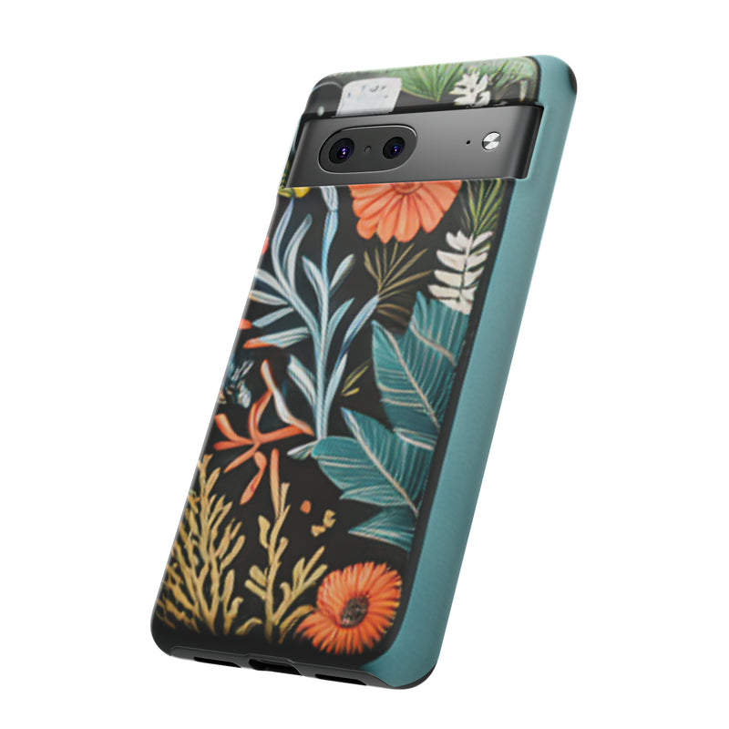 Wild Flowers Tough Cases All iPhone 15, 14, 13, 12, 11, X, 8 , Google Pixel 7, 6, 5, Samsung Galaxy 23, 22, 21, 20, 10