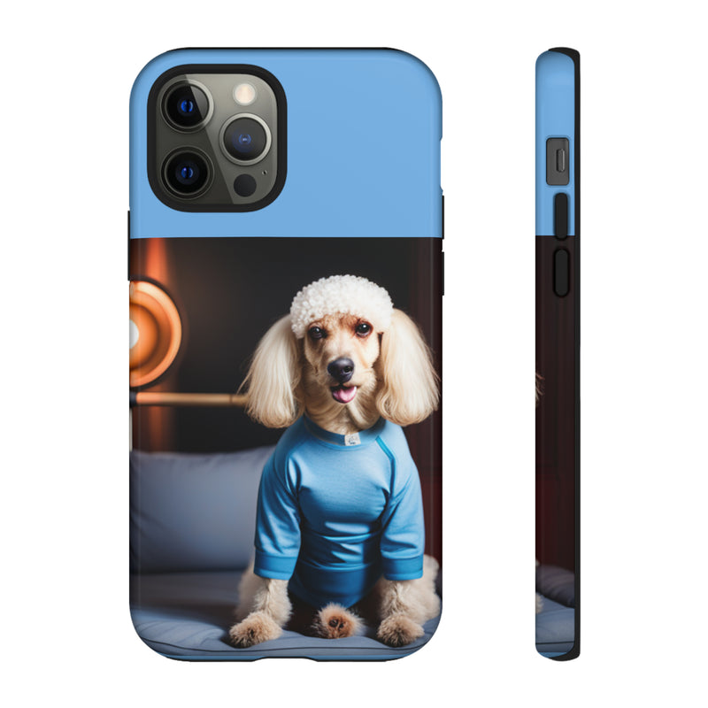 Blue Boy Poodle Tough Cases. All iPhone 15, 14, 13, 12, 11, X, 8 , Google Pixel 7, 6, 5, Samsung Galaxy 23, 22, 21, 20, 10