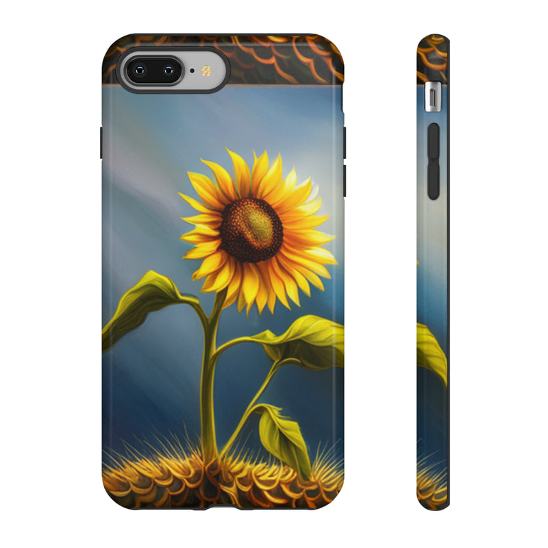 Sunflower In A Shelf Tough Cases  All iPhone 15, 14, 13, 12, 11, X, 8 , Google Pixel 7, 6, 5, Samsung Galaxy 23, 22, 21, 20, 10