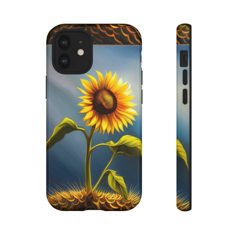 Sunflower In A Shelf Tough Cases  All iPhone 15, 14, 13, 12, 11, X, 8 , Google Pixel 7, 6, 5, Samsung Galaxy 23, 22, 21, 20, 10