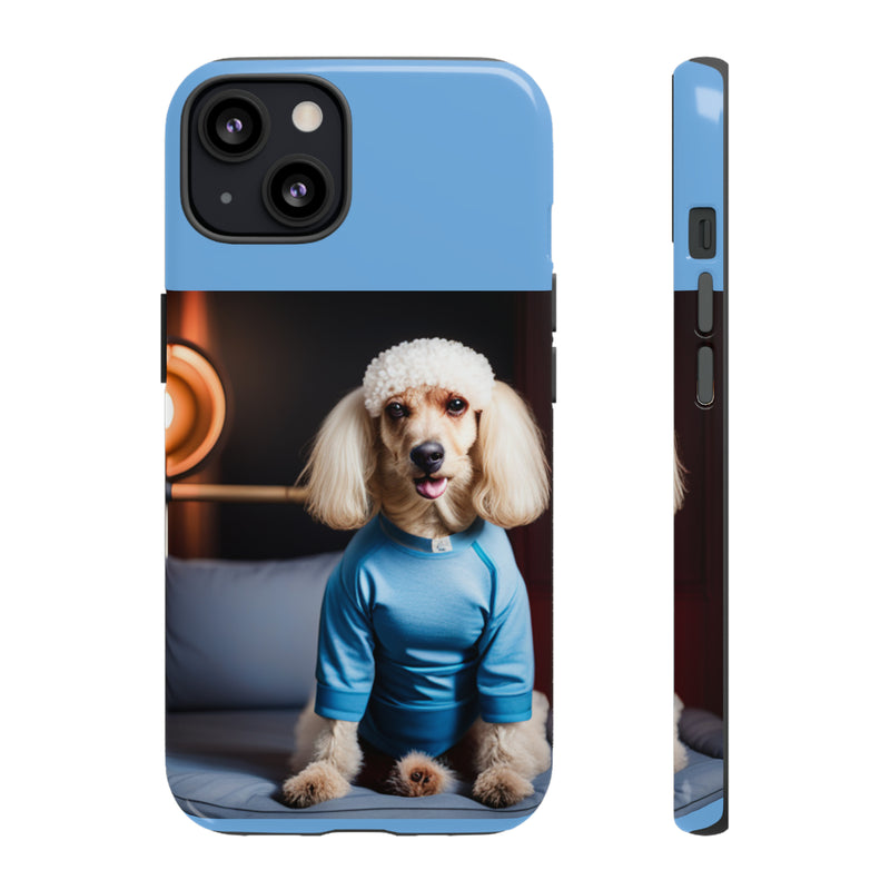 Blue Boy Poodle Tough Cases. All iPhone 15, 14, 13, 12, 11, X, 8 , Google Pixel 7, 6, 5, Samsung Galaxy 23, 22, 21, 20, 10