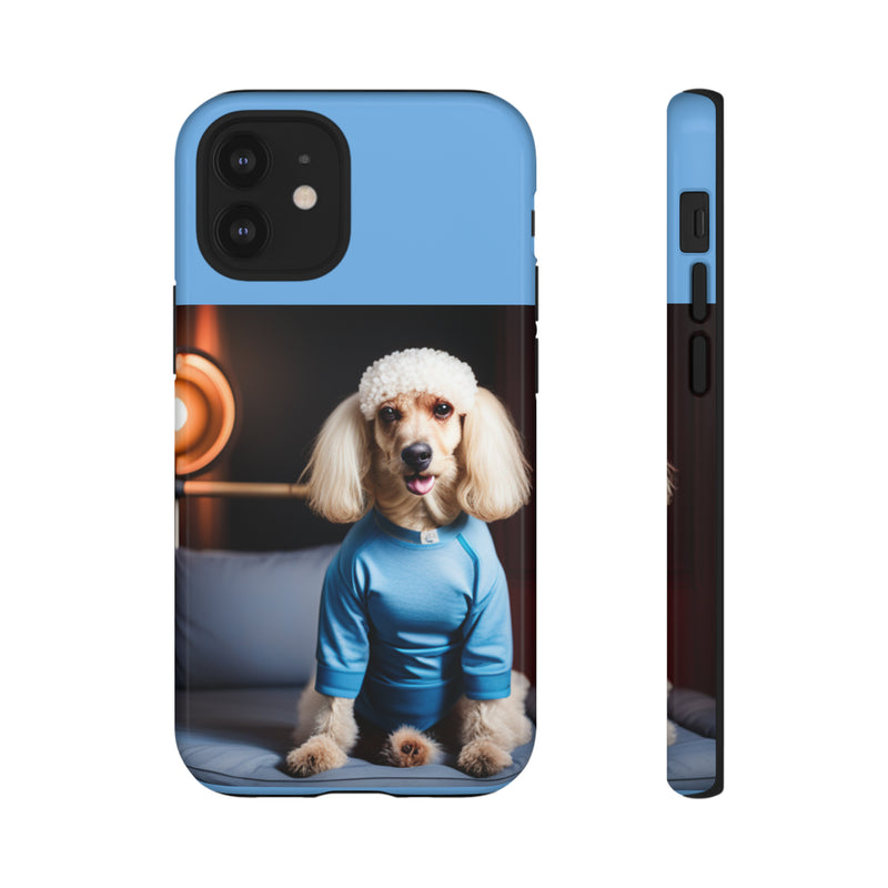 Blue Boy Poodle Tough Cases. All iPhone 15, 14, 13, 12, 11, X, 8 , Google Pixel 7, 6, 5, Samsung Galaxy 23, 22, 21, 20, 10