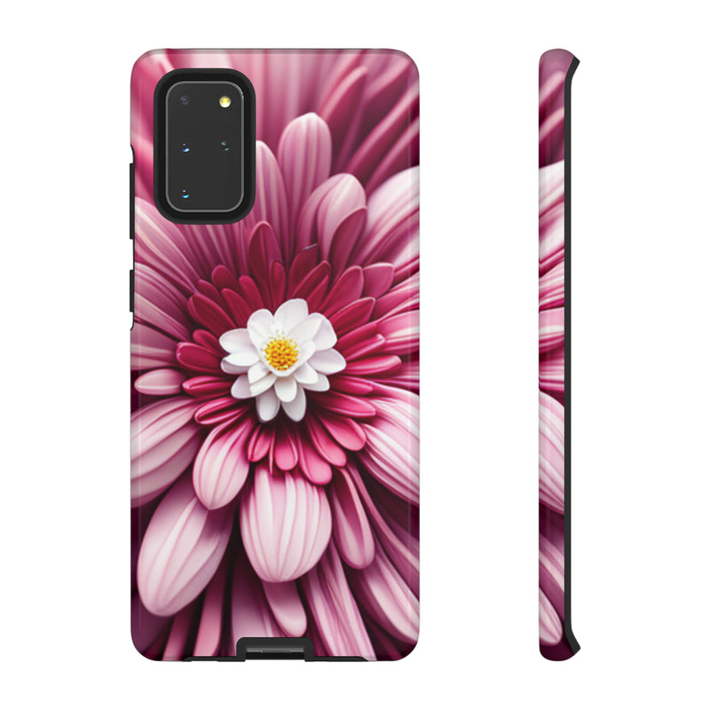 Pink Flower Tough Cases  All iPhone 15, 14, 13, 12, 11, X, 8 , Google Pixel 7, 6, 5, Samsung Galaxy 23, 22, 21, 20, 10