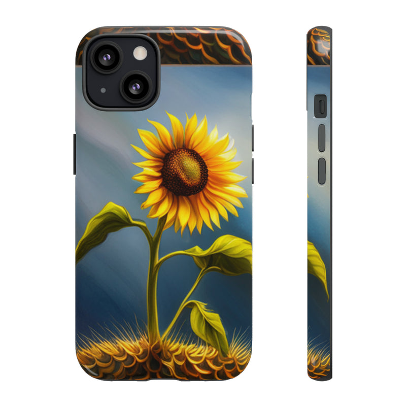 Sunflower In A Shelf Tough Cases  All iPhone 15, 14, 13, 12, 11, X, 8 , Google Pixel 7, 6, 5, Samsung Galaxy 23, 22, 21, 20, 10