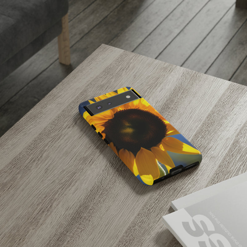 Sunflower Tough Cases  All iPhone 15, 14, 13, 12, 11, X, 8 , Google Pixel 7, 6, 5, Samsung Galaxy 23, 22, 21, 20, 10