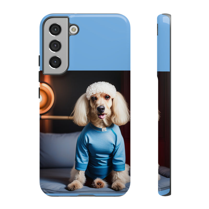 Blue Boy Poodle Tough Cases. All iPhone 15, 14, 13, 12, 11, X, 8 , Google Pixel 7, 6, 5, Samsung Galaxy 23, 22, 21, 20, 10